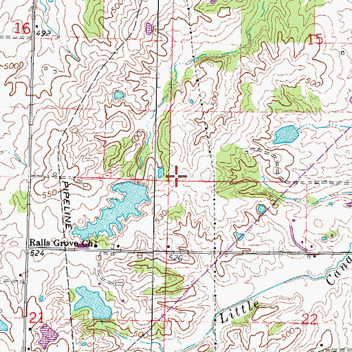Topographic Map of Creal Springs Election Precinct, IL