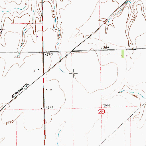 Topographic Map of Hebron North Election Precinct, NE