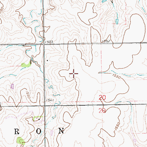 Topographic Map of Hebron South Election Precinct, NE