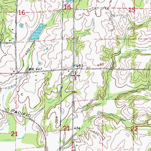 Topographic Map of Lake Creek Election Precinct, IL