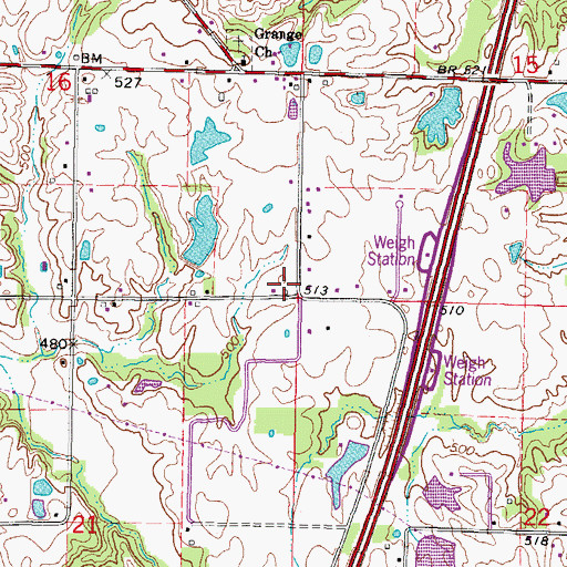 Topographic Map of Southern Election Precinct, IL