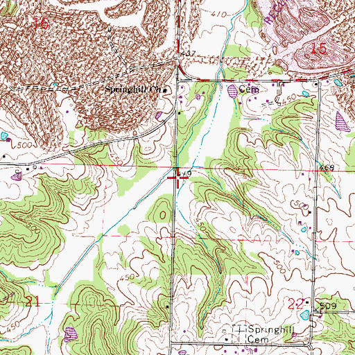 Topographic Map of Stonefort Election Precinct, IL