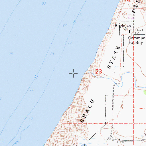 Topographic Map of Brush Creek, CA