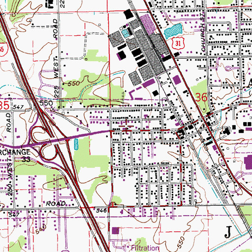 Topographic Map of City of Austin, IN