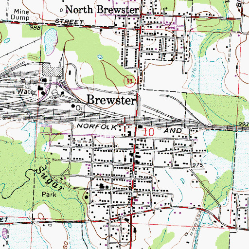 Topographic Map of Village of Brewster, OH