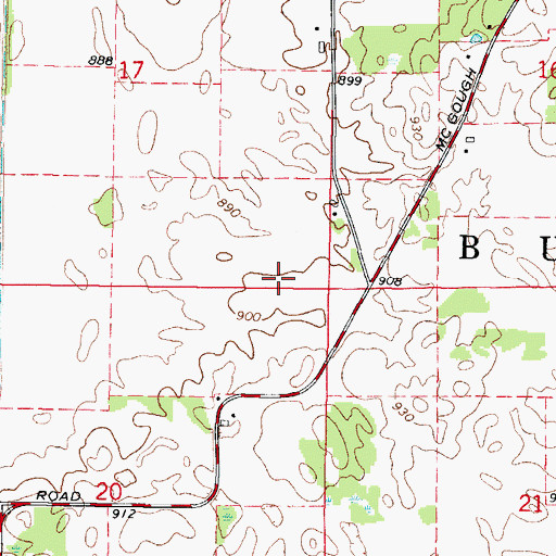 Topographic Map of Village of Burlington, IL