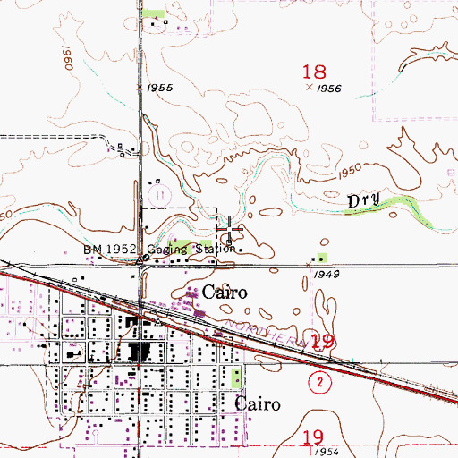 Topographic Map of Village of Cairo, NE
