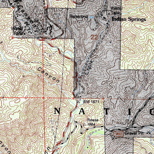 Topographic Map of Buck Canyon, CA