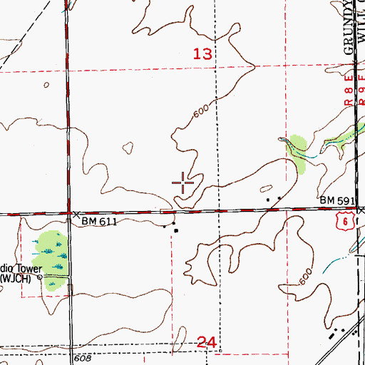 Topographic Map of Village of Channahon, IL