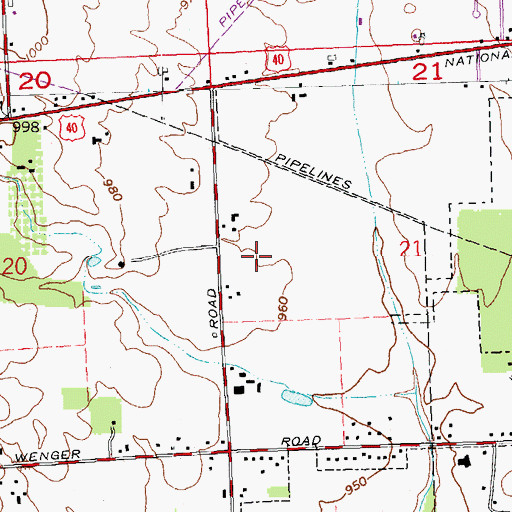 Topographic Map of City of Clayton, OH