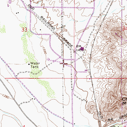 Topographic Map of Poston, AZ