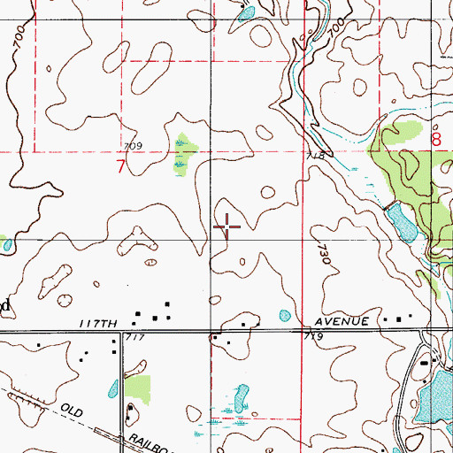 Topographic Map of Town of Winfield, IN