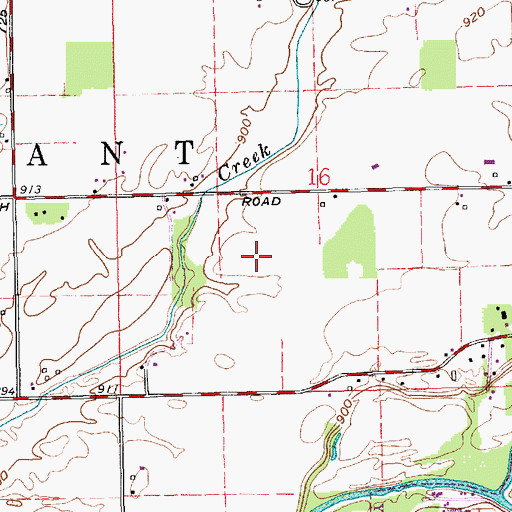 Topographic Map of Town of Yorktown, IN
