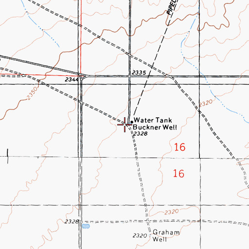 Topographic Map of Buckner Well, CA