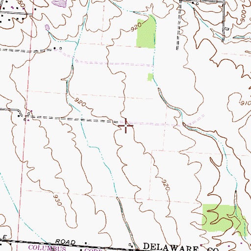 Topographic Map of Township of Columbus City, OH