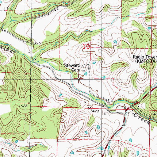 Topographic Map of Township of Dallas, MO