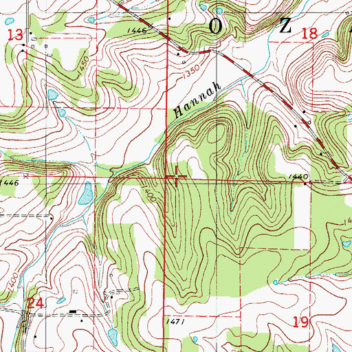 Topographic Map of Township of East Ozark, MO
