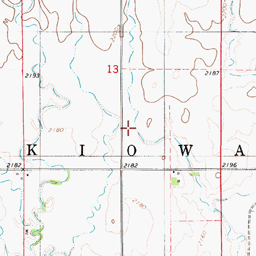 Topographic Map of Township of Kiowa (historical), KS