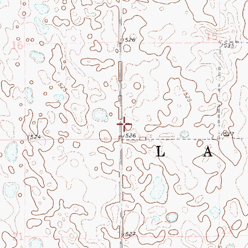 Topographic Map of Township of Lawton, ND