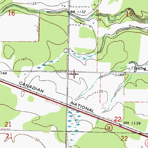 Topographic Map of Township of McDougald, MN