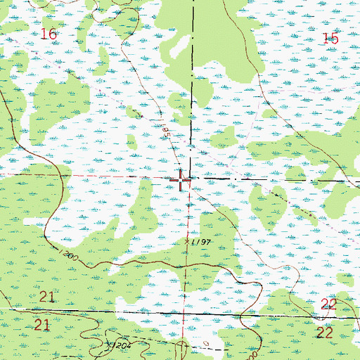 Topographic Map of Township of Myhre, MN