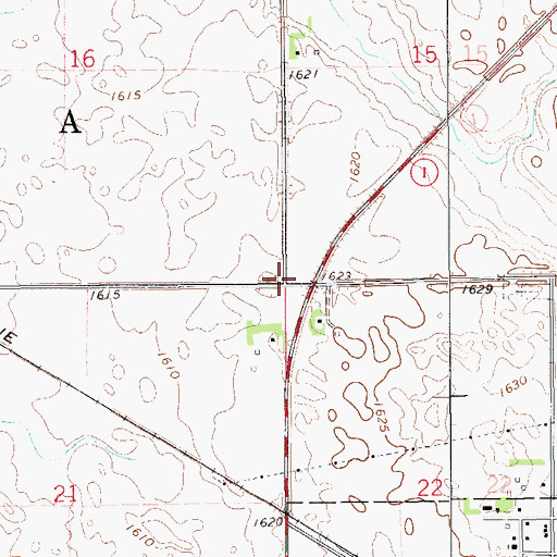 Topographic Map of Township of Nekoma, ND