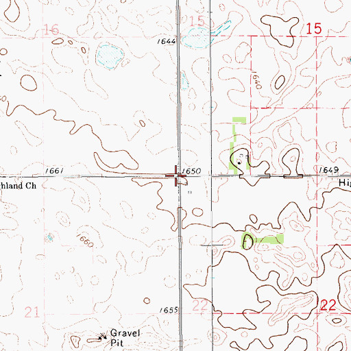 Topographic Map of Township of Osnabrock, ND