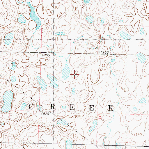 Topographic Map of Township of Poplar, ND