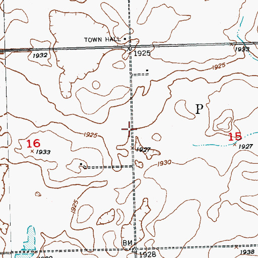 Topographic Map of Township of Portal, ND