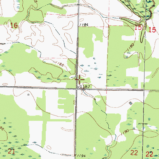 Topographic Map of Township of Potamo, MN