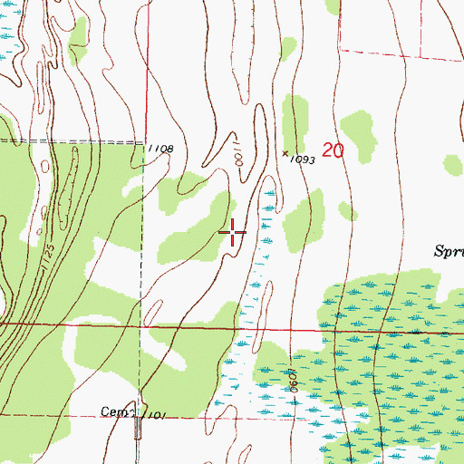 Topographic Map of Township of Prosper, MN