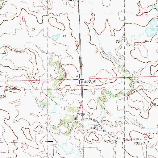 Topographic Map of Township of Richland, SD