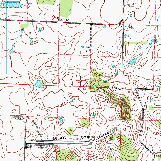 Topographic Map of Township of Riverside, MO