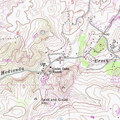 Topographic Map of Buena Creek, CA