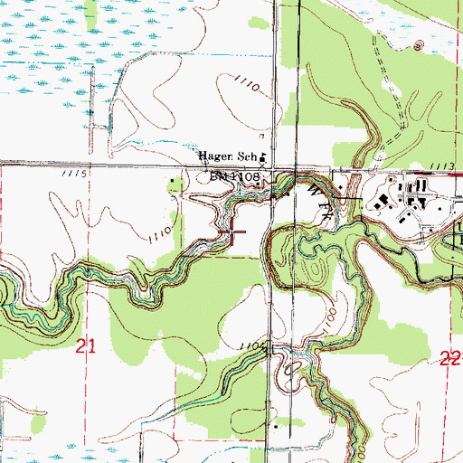 Topographic Map of Township of Spooner, MN