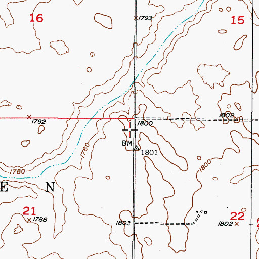 Topographic Map of Township of Tappen, ND
