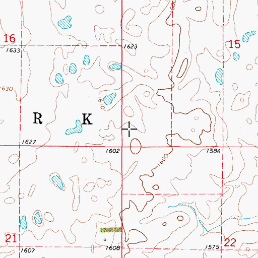 Topographic Map of Township of York, ND