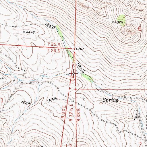 Topographic Map of Buena Vista Canyon, CA