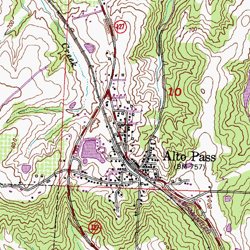 Topographic Map of Village of Alto Pass, IL