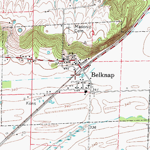 Topographic Map of Village of Belknap, IL