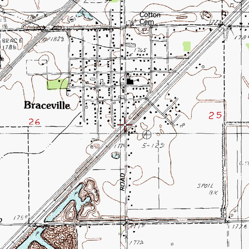Topographic Map of Village of Braceville, IL