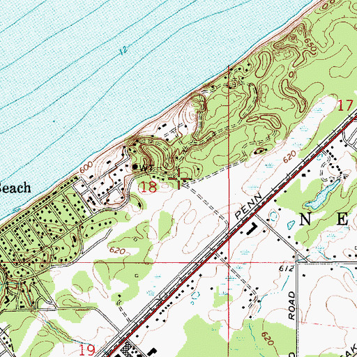 Topographic Map of Village of Grand Beach, MI