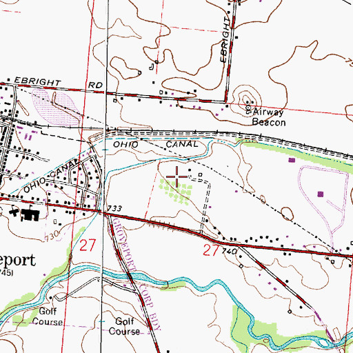Topographic Map of City of Groveport, OH