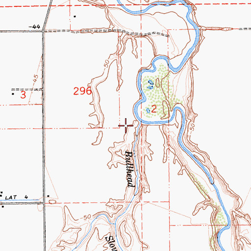 Topographic Map of Bullhead Slough, CA