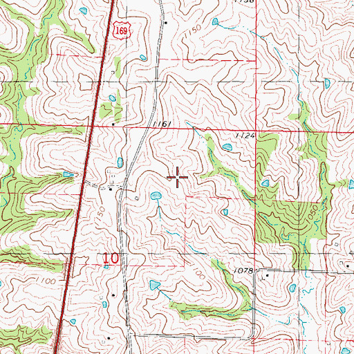 Topographic Map of Village of Irena, MO