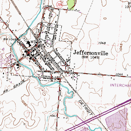 Topographic Map of Village of Jeffersonville, OH