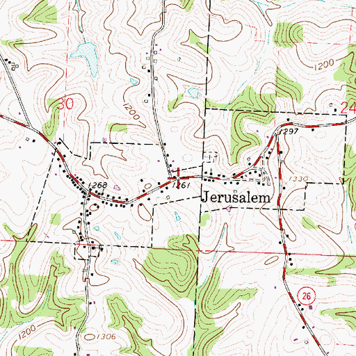 Topographic Map of Village of Jerusalem, OH