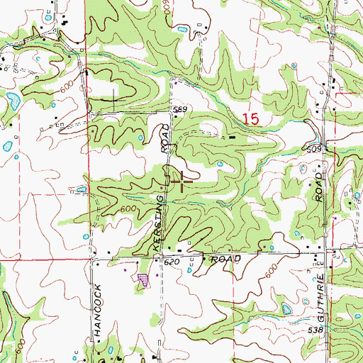 Topographic Map of Village of Josephville, MO