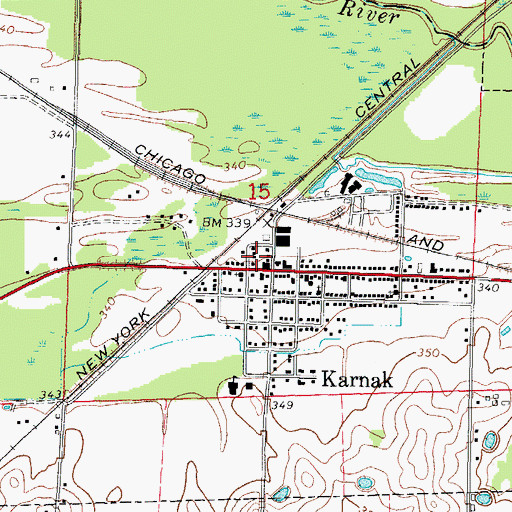 Topographic Map of Village of Karnak, IL