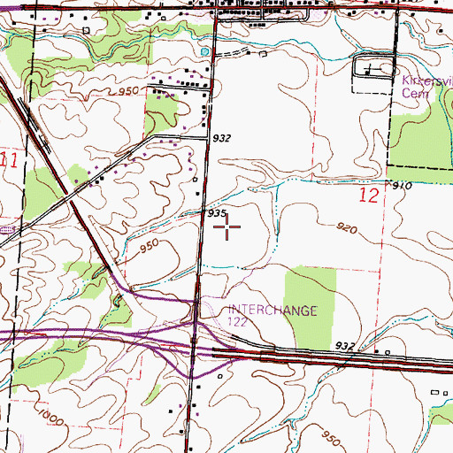 Topographic Map of Village of Kirkersville, OH